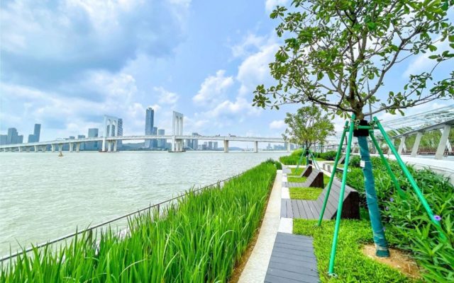 A new section of Macao’s South Shore Promenade opens today