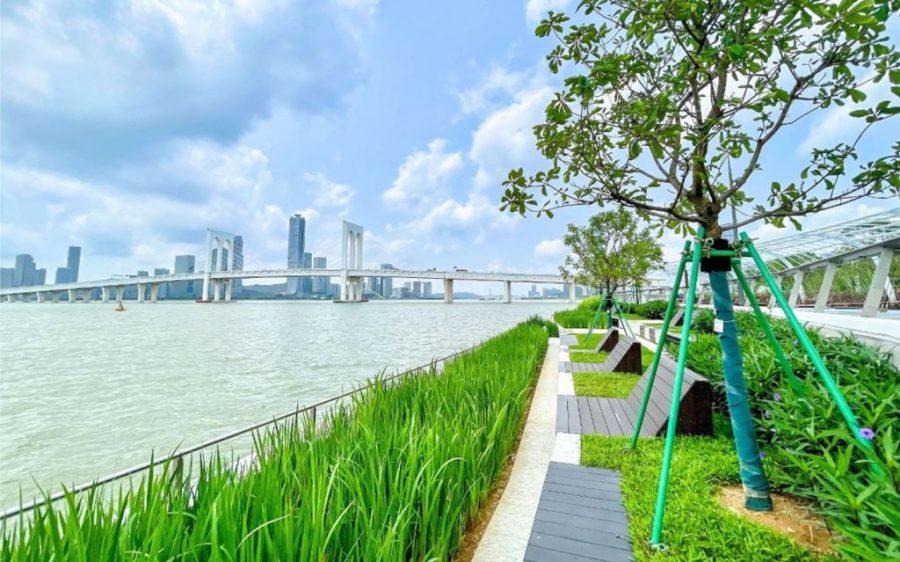 A new section of Macao’s South Shore Promenade opens today