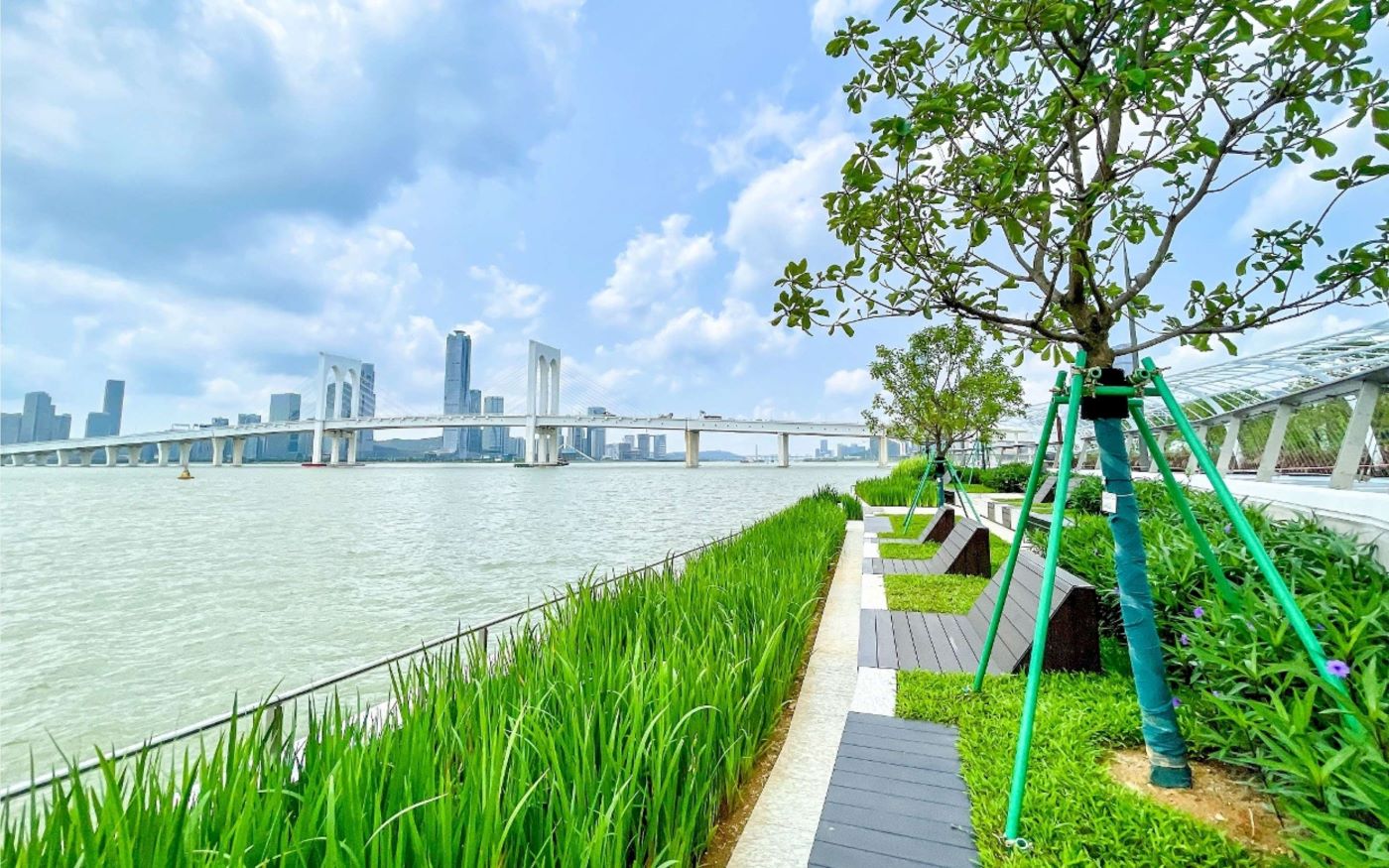 A new section of Macao’s South Shore Promenade opens today